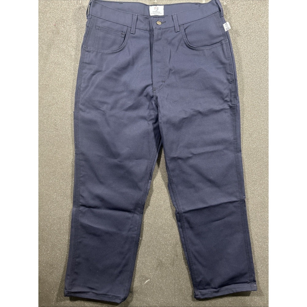 Tyndale Utility FR Flame Resistant Cargo Pants 36x29 Navy Made in USA Workwear
